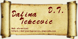 Dafina Tepčević vizit kartica